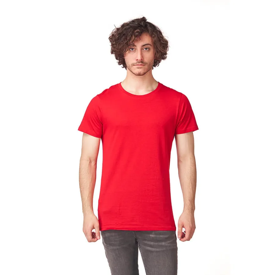 Polera Hombre MC Cottonext 100% Algodón Soft 180 Grs Rojo