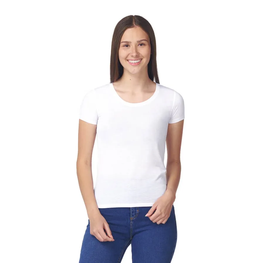 Polera MC Sublima Mujer 100% Poliéster 170 Grs Blanco