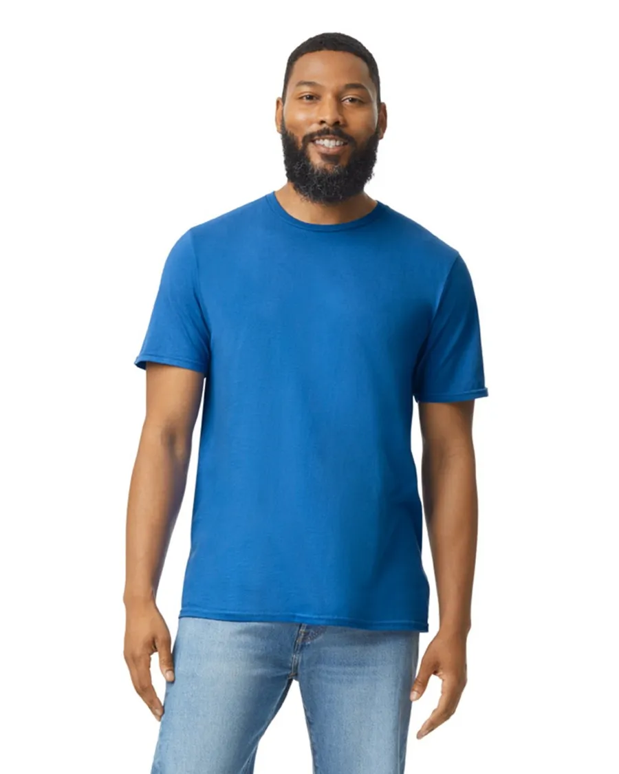 Polera Gildan 64000 Hombre MC 100% Algodón. Royal