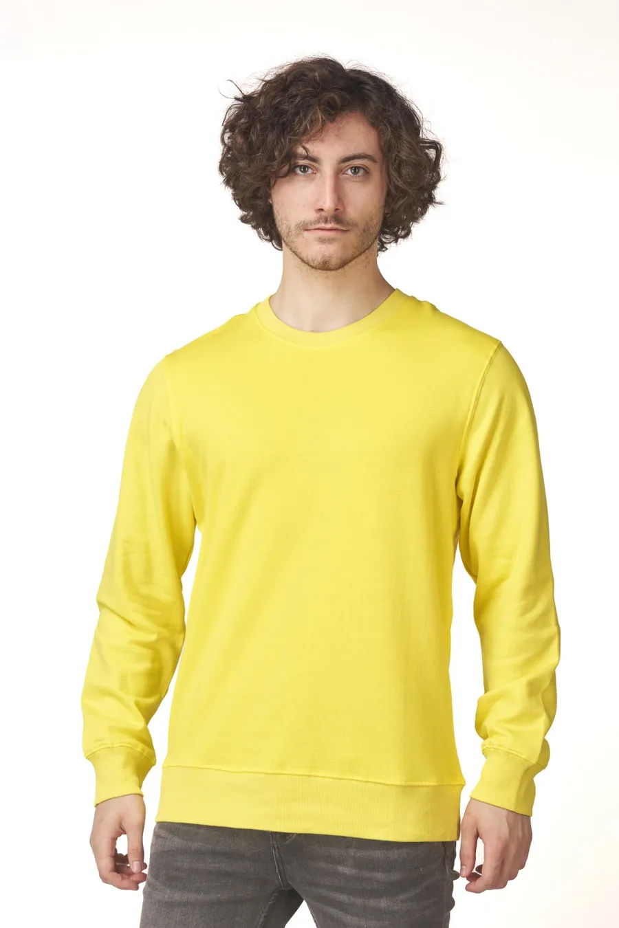 Poleron Cottonext NEW Crew Adulto 80% Algodón / 20% Poliéster Amarillo