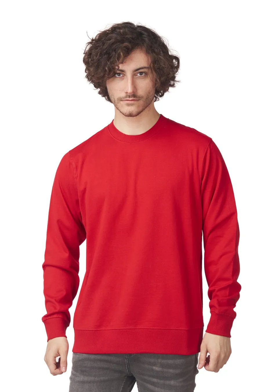 Poleron Cottonext NEW Crew Adulto 80% Algodón / 20% Poliéster Rojo