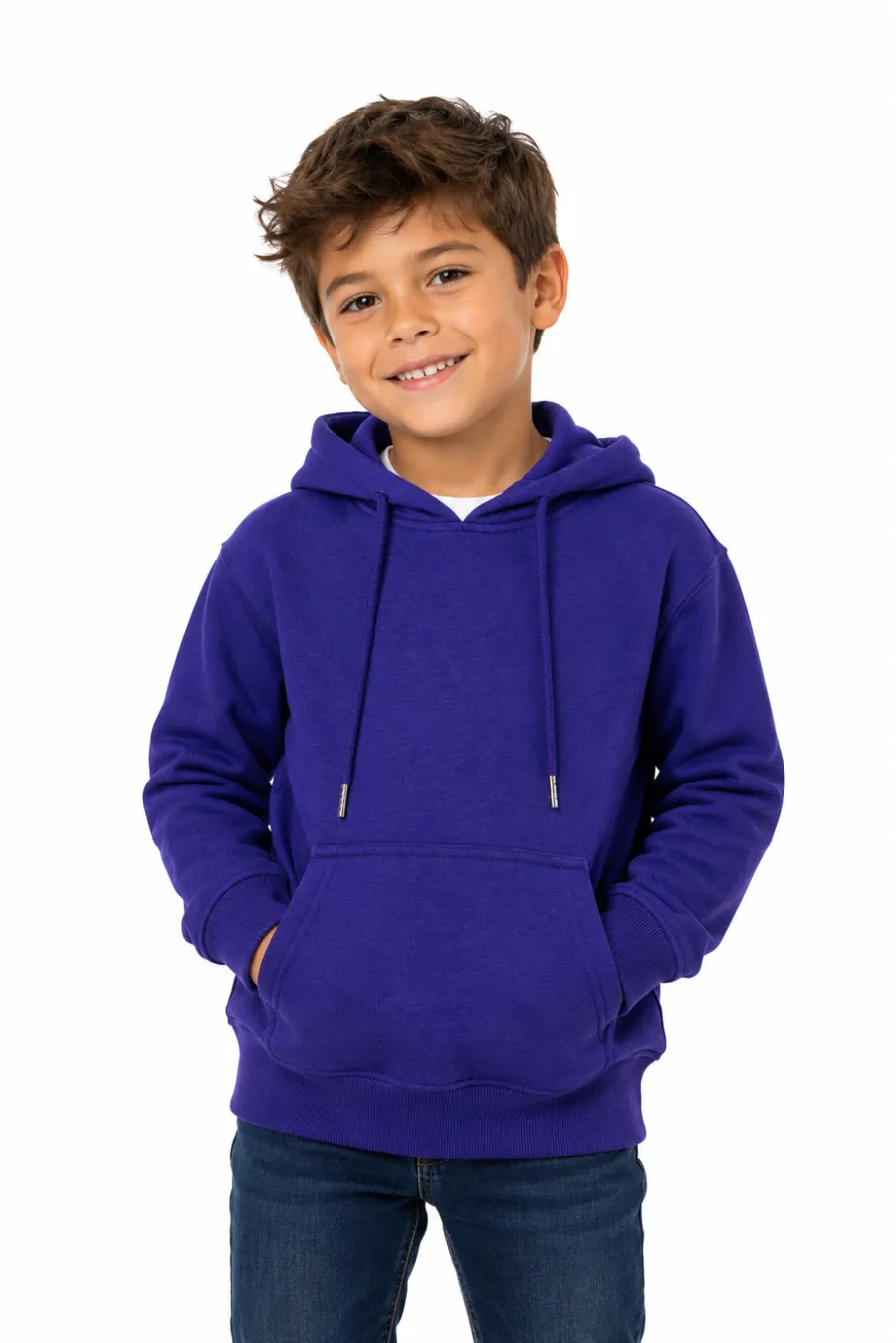 Hoodie Old Brits Niño Unisex 80% Algodón 20% Poliéster. Morado