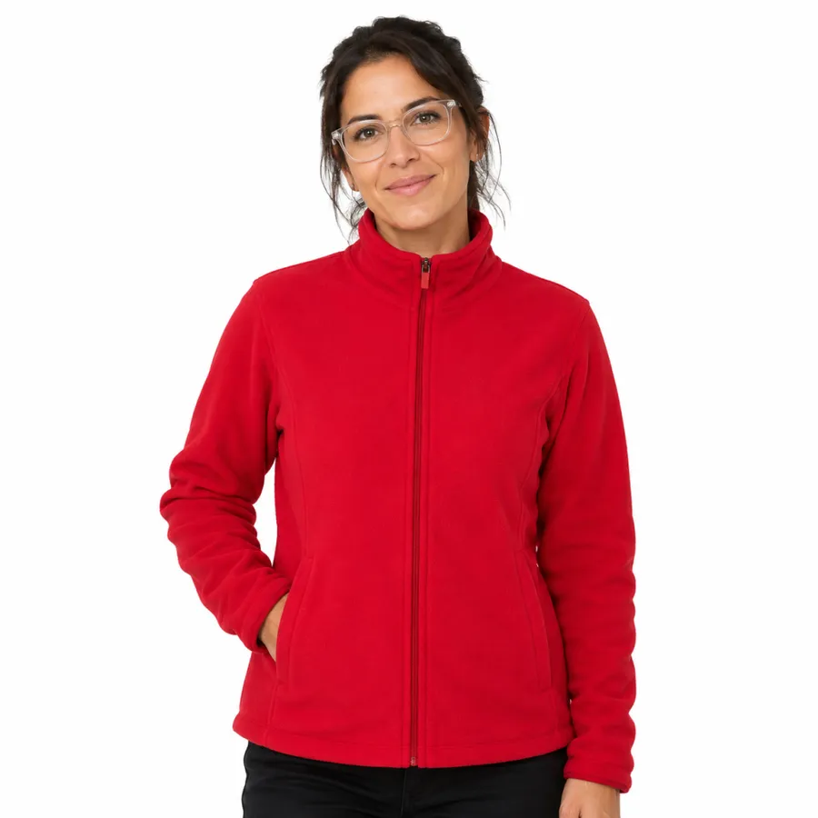 Micropolar Old Brits Mujer 100% Poliéster. Rojo
