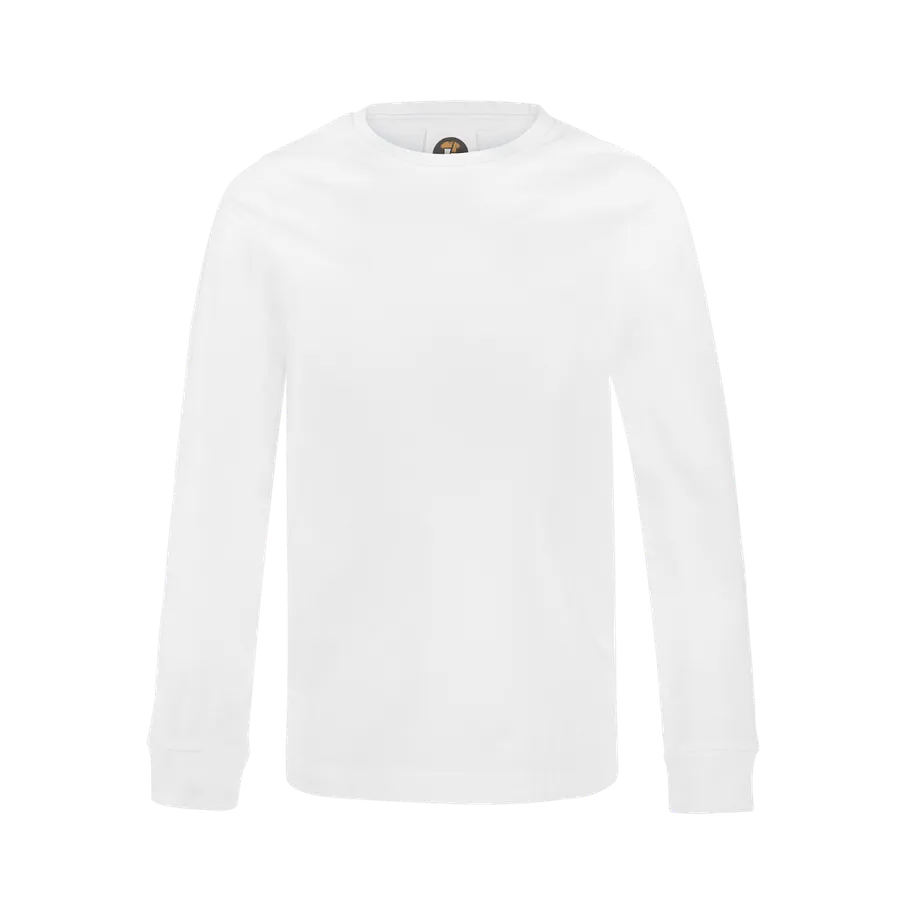 Polera ML Niño Cottonext 100% Algodón 180 Grs Blanco