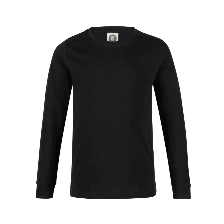 Polera ML Niño Cottonext 100% Algodón 180 Grs Negro