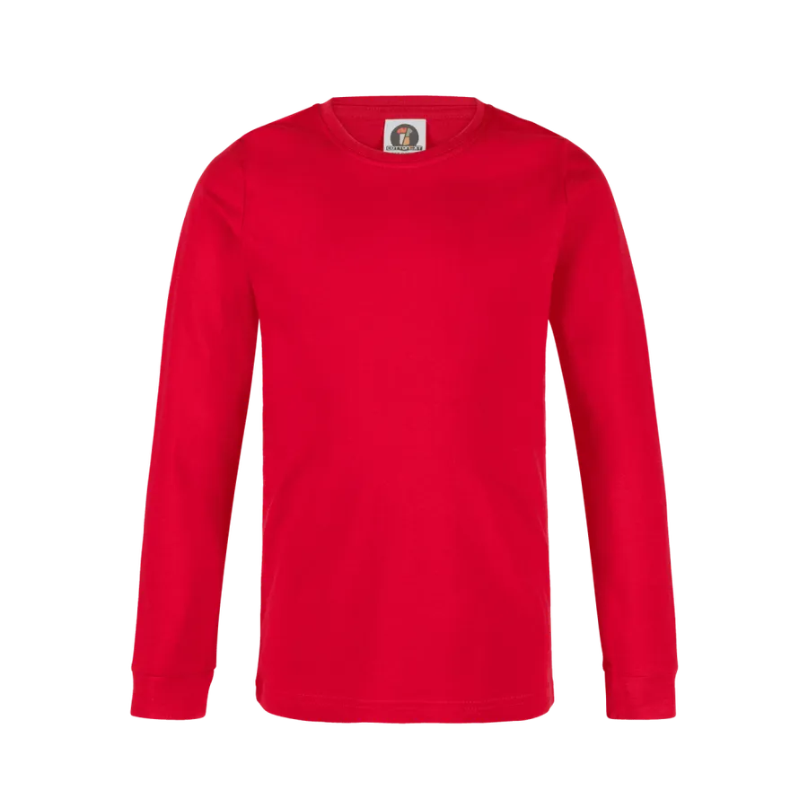 Polera ML Niño Cottonext 100% Algodón 180 Grs Rojo