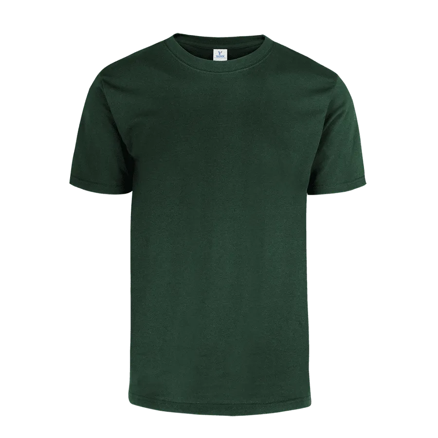 Polera Yazbek C0300 Hombre MC 100% Algodón Heavy Weight Verde Bosque