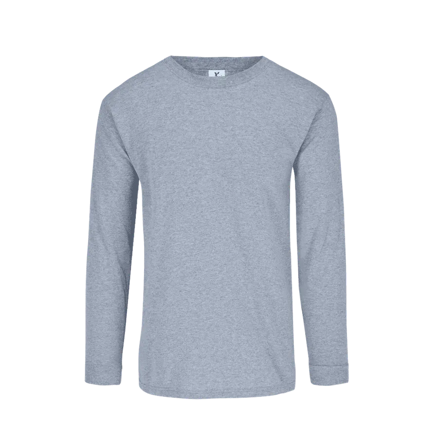 Polera Yazbek C0304 Hombre ML 100% Algodón Gris Melange