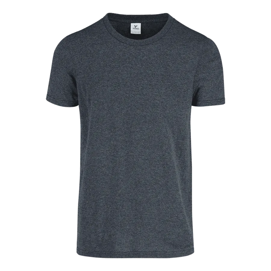 Polera Yazbek C0250 Hombre MC 50% Algodón / 50 Poliéster Heather Negro