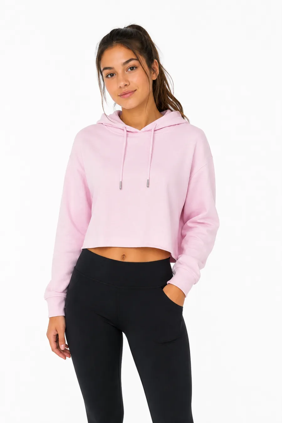 Canguro Old Brits Crop Top Mujer 60% Algodón / 40% Poliéster Rosa pastel
