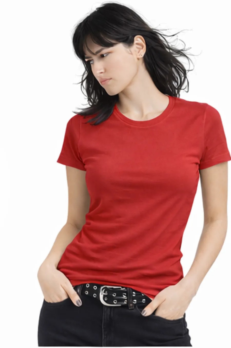 Polera Mujer MC Old Brits 100% Algodón 160 Grs Rojo