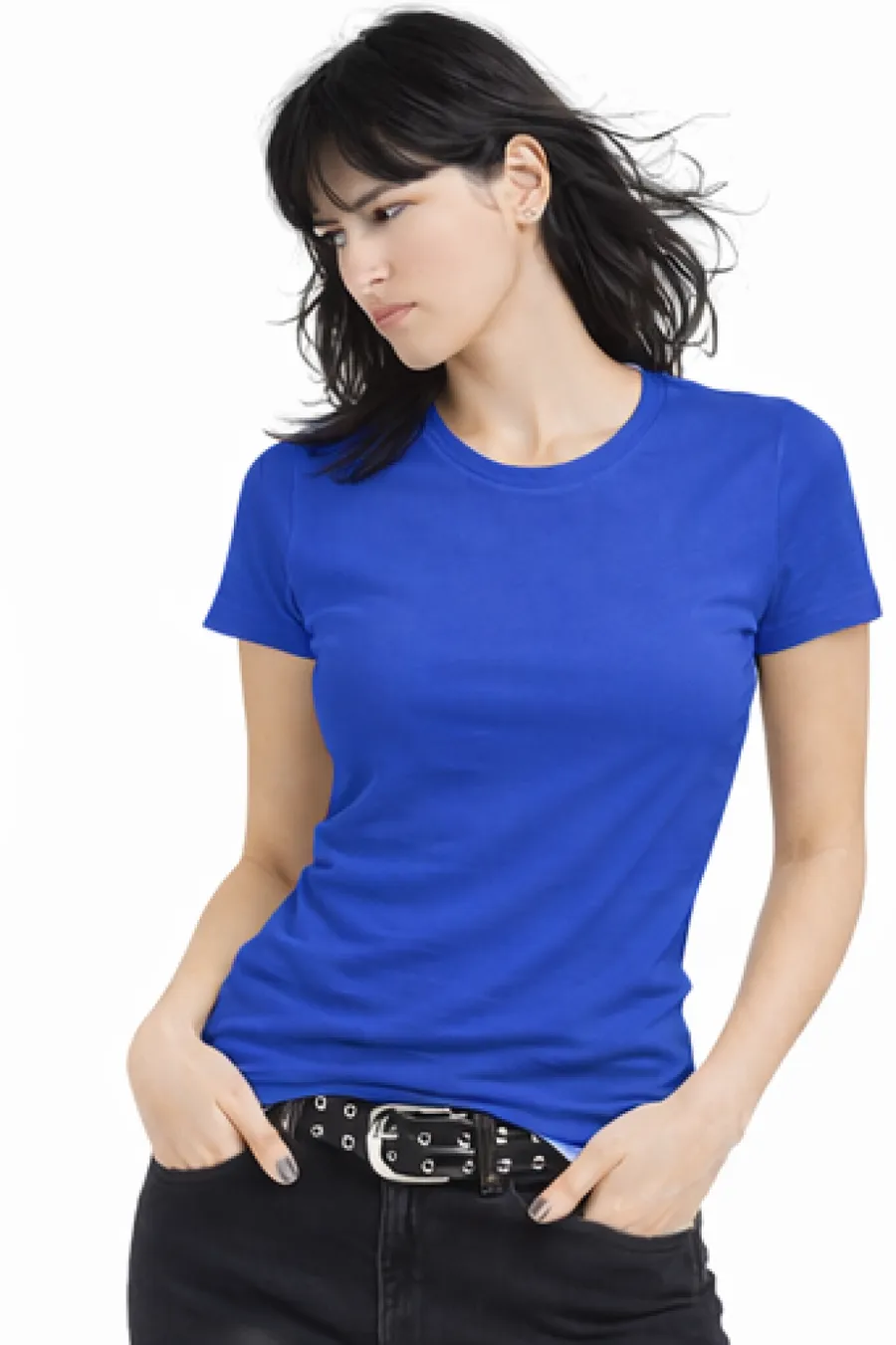 Polera Mujer MC Old Brits 100% Algodón 160 Grs Royal