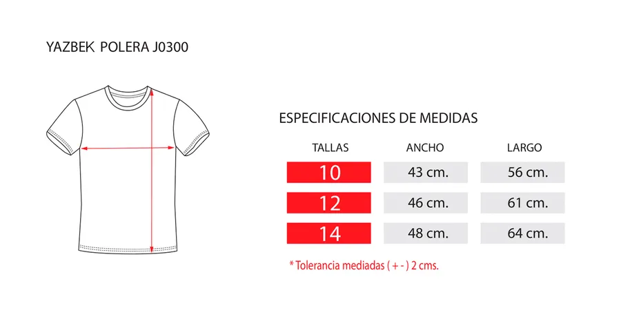 Tabla de medidas